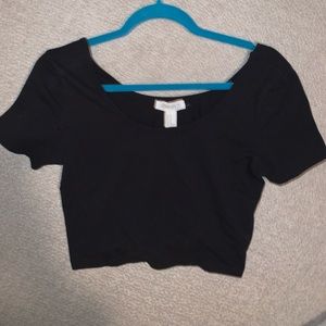Black crop top